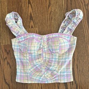 Plaid Pastel Crop Top